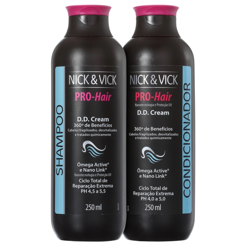 Kit Nick & Vick PRO-Hair D.D. Cream 360º Reparação Completa (2 Produtos)