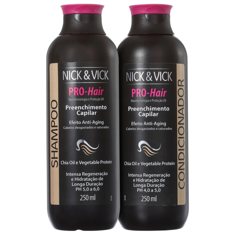 Nick & Vick PRO-Hair Preenchimento Capilar Anti-Aging Kit (2 Produtos)