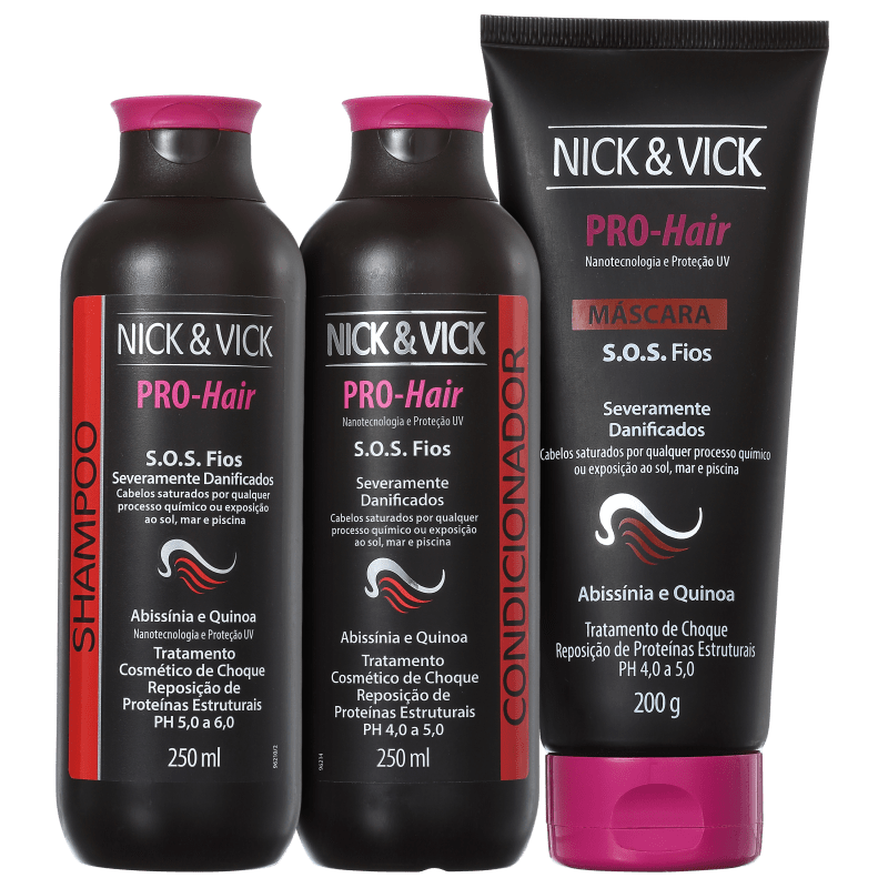 Nick & Vick PRO-Hair S.O.S Fios Saudáveis de Novo Kit (3 Produtos)