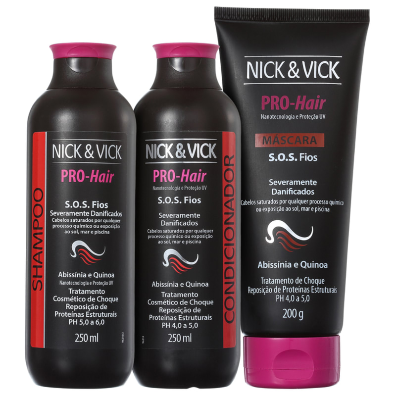 Nick & Vick PRO-Hair S.O.S Fios Saudáveis de Novo Kit (3 Produtos)