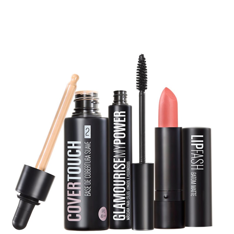 Kit Océane Femme Cover Touch 2 Glamourise Lip Fash Gorgeous Nut (3 produtos)