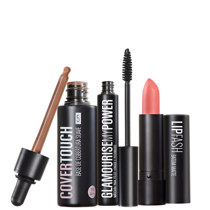Kit Océane Femme Cover Touch 5 Glamourise Lip Fash Gorgeous Nut (3 produtos)