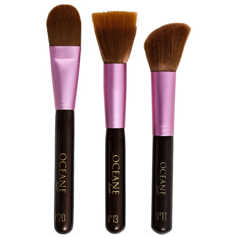 Kit de Pincéis Océane Femme Facial Brushes (3 produtos)