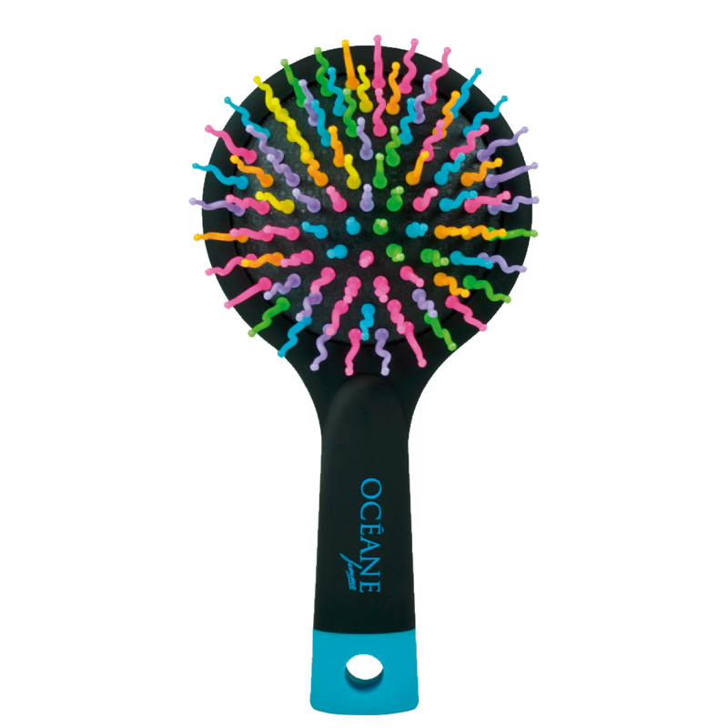 Océane Femme Rainbow Brush Preta - Escova Almofadada Pequena