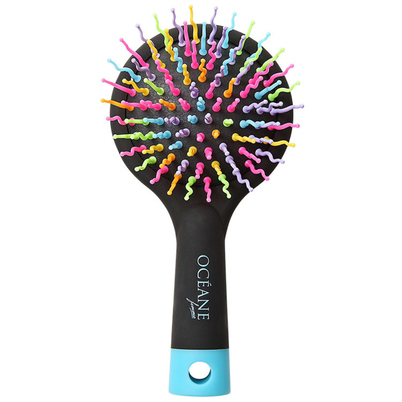 Océane Femme Rainbow Brush Preta - Escova Almofadada Pequena
