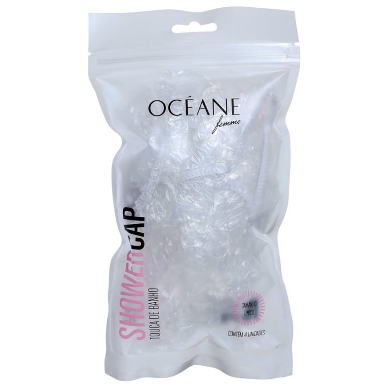 Océane Femme Shower Cap Transparente - Toca de Banho (4 unidades)