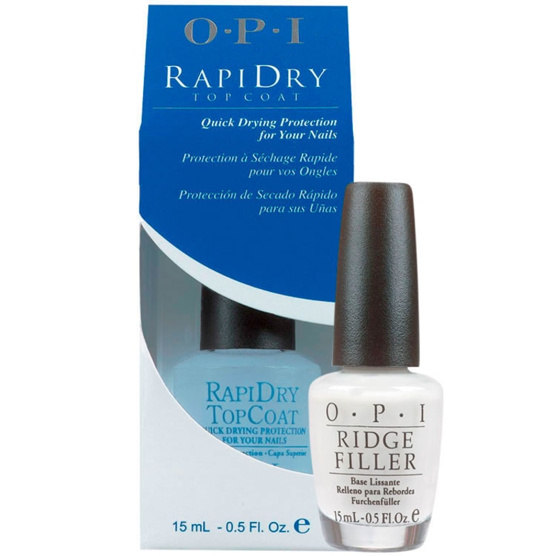 OPI Ridge Filler e Rapidry Top Coat Kit (2 Produtos)