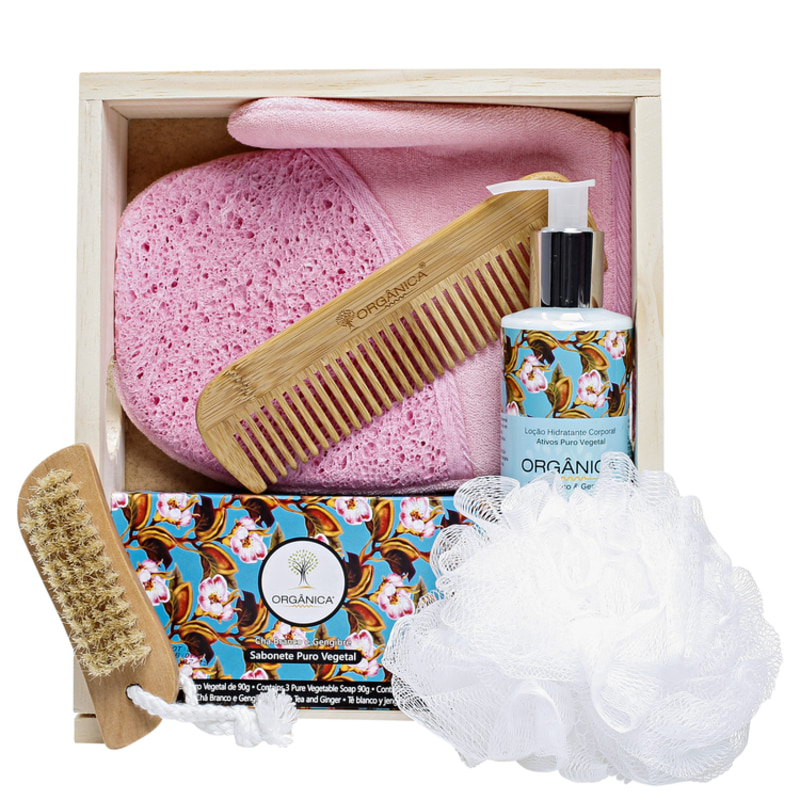 Kit Banho Orgânica Infinito Chá Branco & Gengibre (8 produtos)