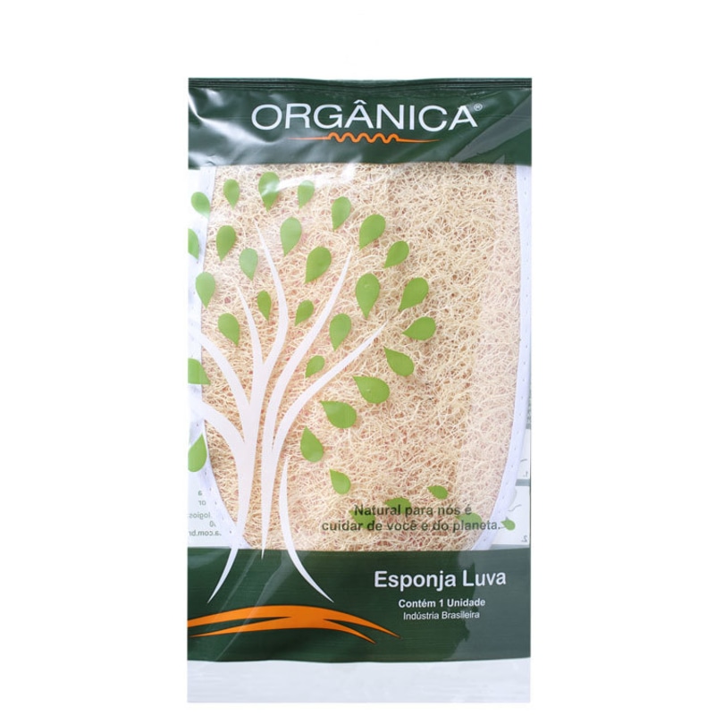 Orgânica Esponja Luva Meio Oval - Esponja de Banho (1 unidade)