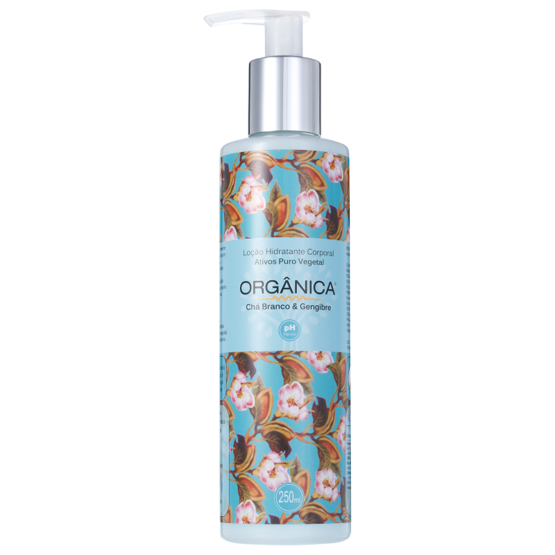 Orgânica Puro Vegetal Chá Branco e Gengibre - Loção Hidratante Corporal 250ml