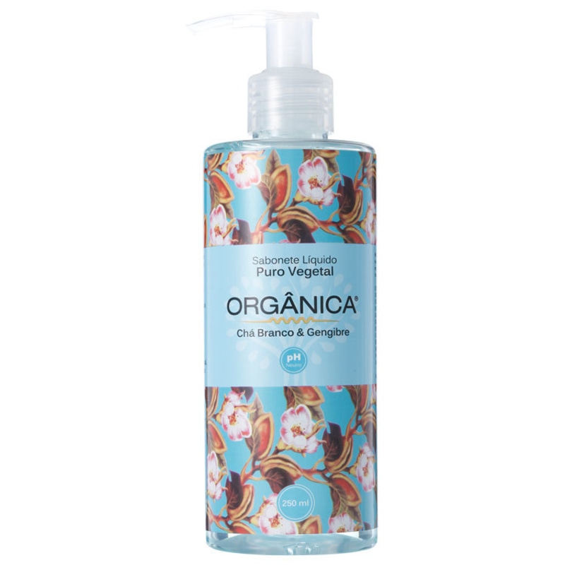 Orgânica Puro Vegetal Chá Branco e Gengibre - Sabonete Líquido 250ml