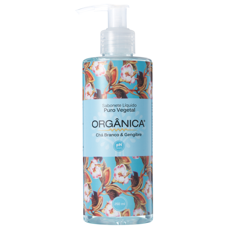 Orgânica Puro Vegetal Chá Branco e Gengibre - Sabonete Líquido 250ml