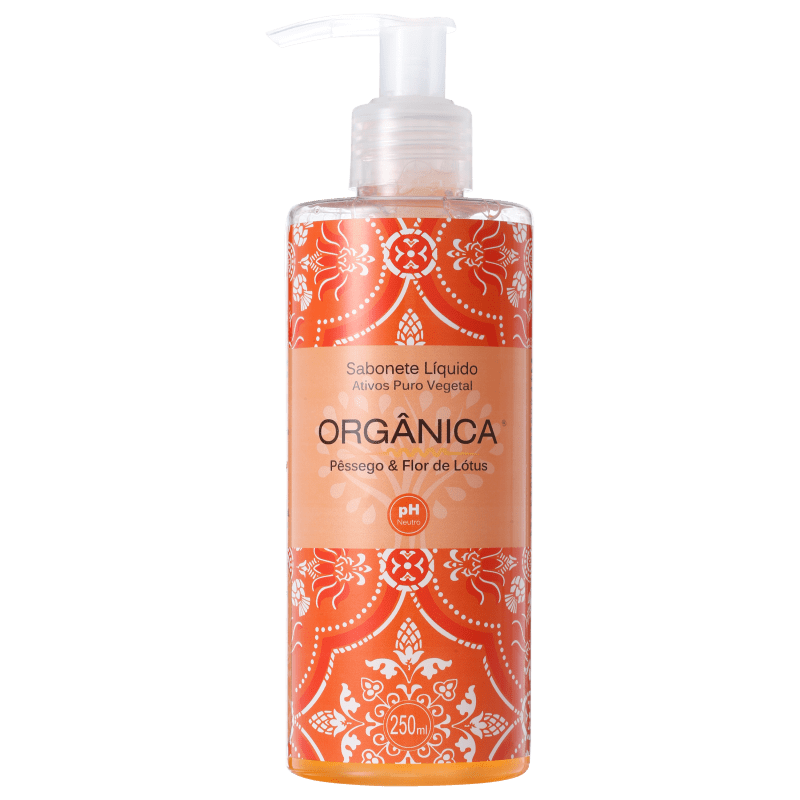 Orgânica Puro Vegetal Pêssego e Flor de Lótus - Sabonete Líquido 250ml