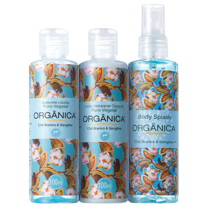 Kit Orgânica Tri Set Chá Branco e Gengibre (3 produtos)