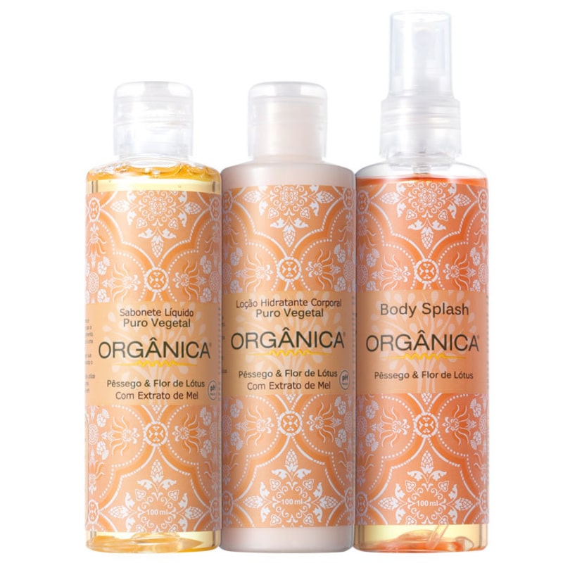 Kit Orgânica Tri Set Pêssego e Flor de Lótus (3 produtos)