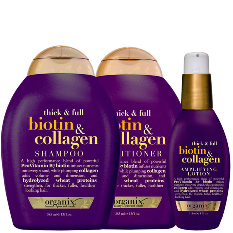 Organix Biotin & Collagen Amplifying Kit (3 Produtos)