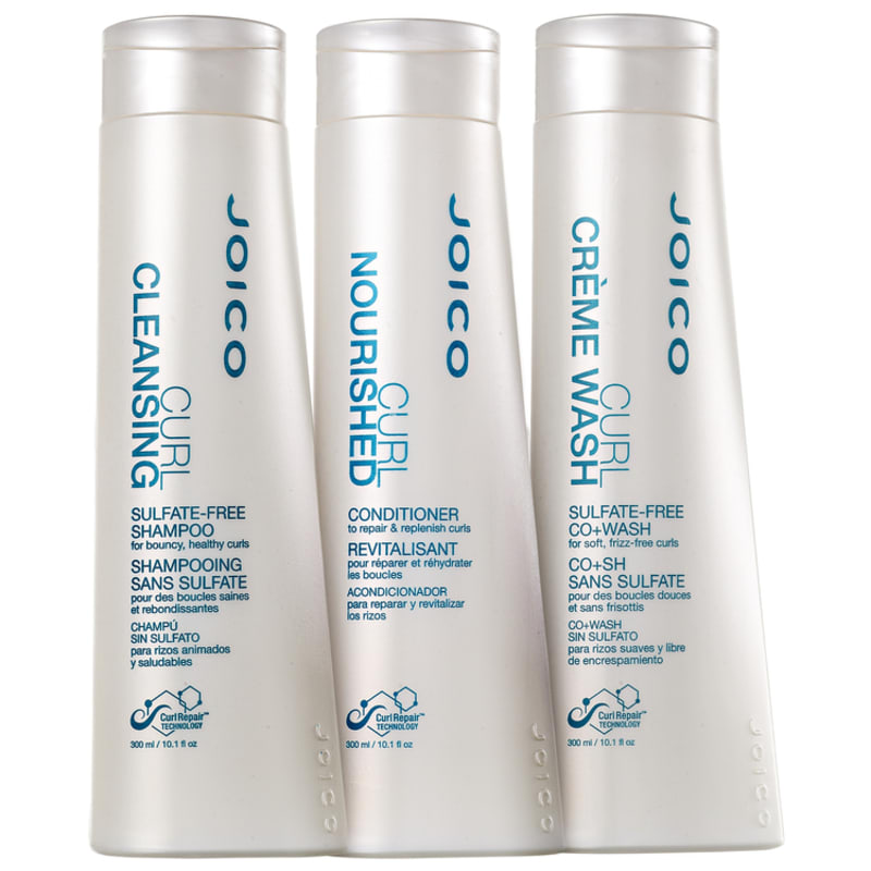 Joico Curl Cleansing Nourished Co+Wash Triplo Kit (3 Produtos)