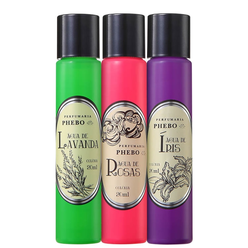 Conjunto Perfumaria Águas de Floral Unissex - Eau de Cologne 3x 20ml
