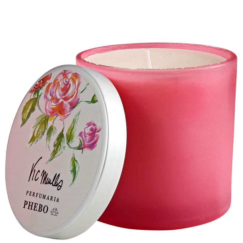 Phebo Vic Meirelles Rosa Amorosa - Vela Perfumada 180g