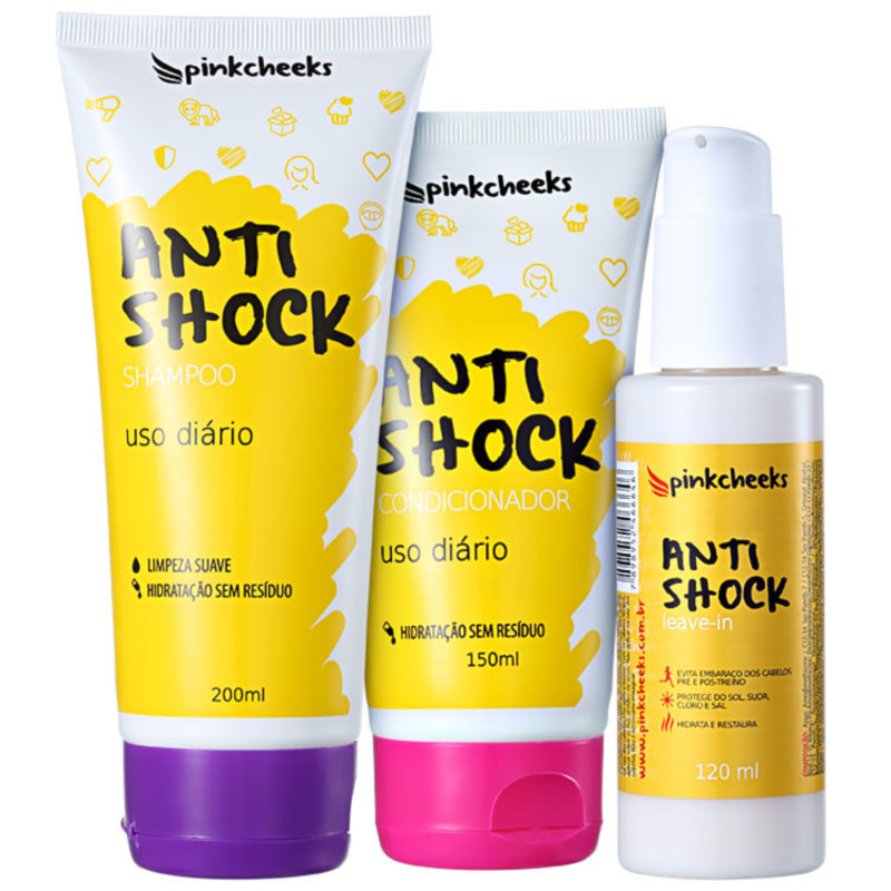 Pink Cheeks Anti Shock Trio Kit (3 Produtos)
