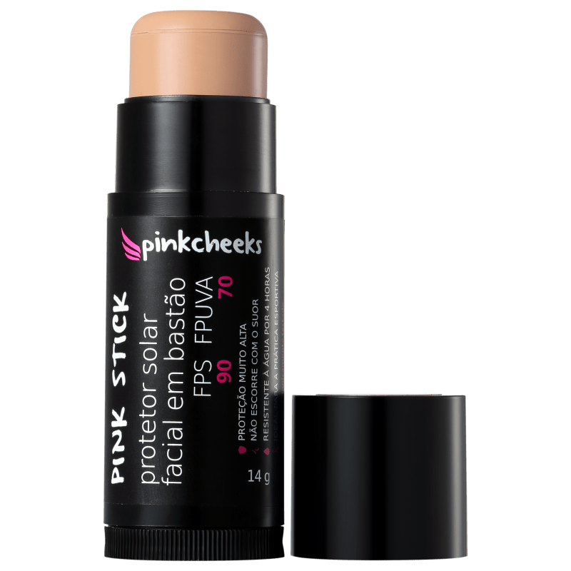 Pink Cheeks Pink Stick 15KM FPS 90 - Protetor Solar com Cor 14g