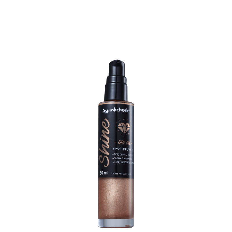 Pink Cheeks Shine Dry Oil FPS50 FPUVA30 - Óleo Iluminador com Filtro Solar 50ml