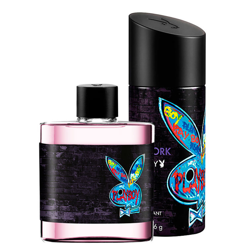 Conjunto New York Playboy Masculino - Eau de Toilette 50ml + Desodorante 150ml