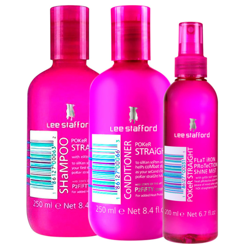Lee Stafford Poker Straight Cleansing & Protection Kit (3 Produtos)