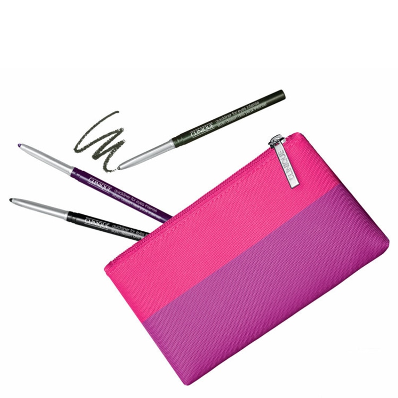 Kit Clinique Quickliner Intense Color - Lápis de Olho 3x14g + Nécessaire