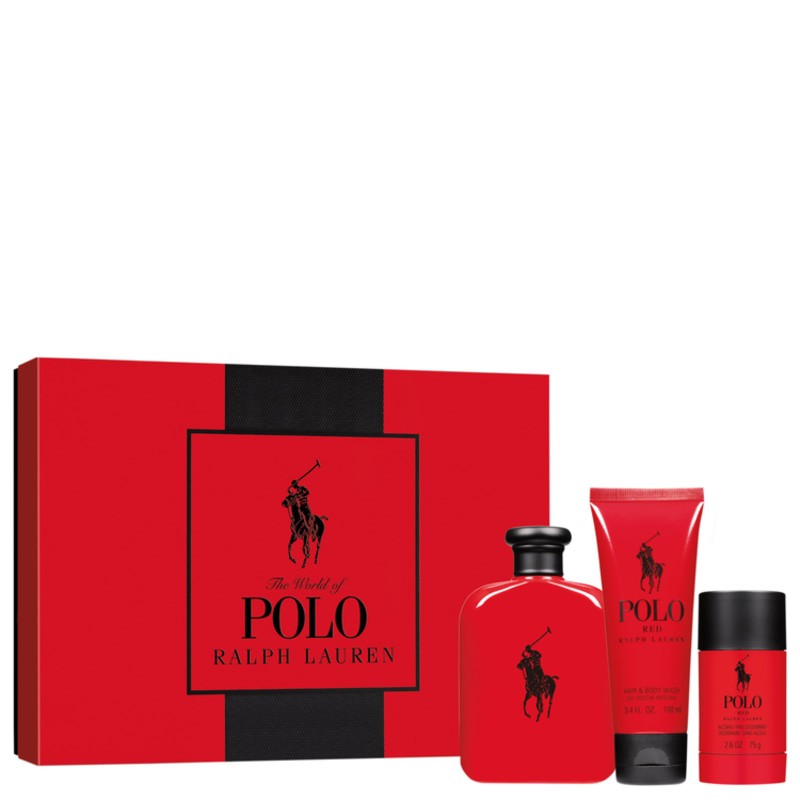 Conjunto Polo Red Ralph Lauren Masculino - Eau de Toilette 125ml + Gel de Banho 100ml + Desodorante 75ml