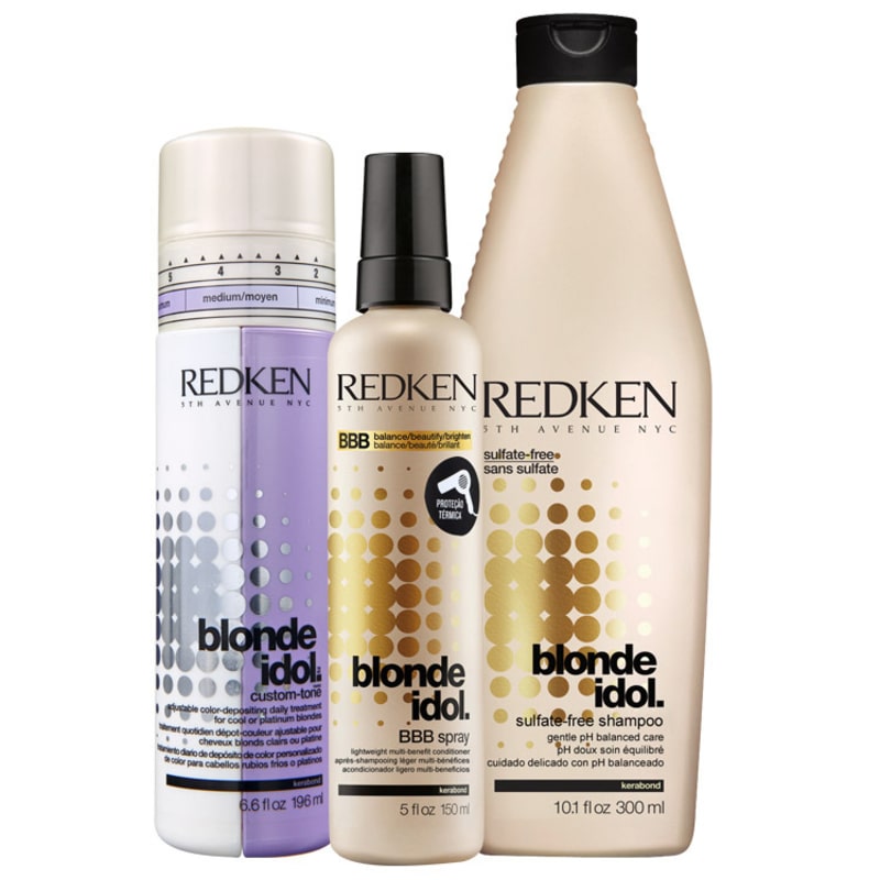 Redken Blonde Idol Shine and Color Kit (3 Produtos)