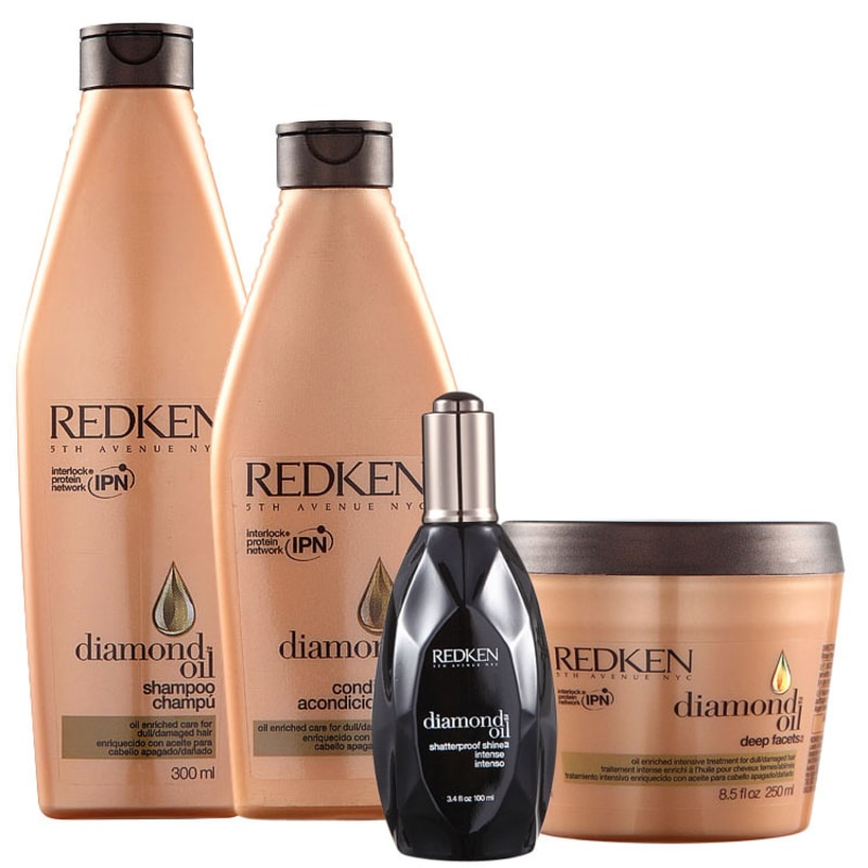 Redken Diamond Oil Facets Shine Kit (4 Produtos)