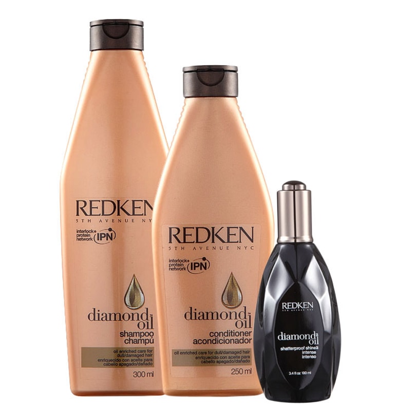 Redken Diamond Oil Shatterproof Shine Kit (3 Produtos)