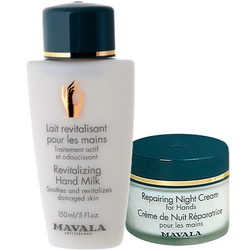 Mavala Revitalizing Milk and Repairing Night Cream for Hands Kit (2 Produtos)