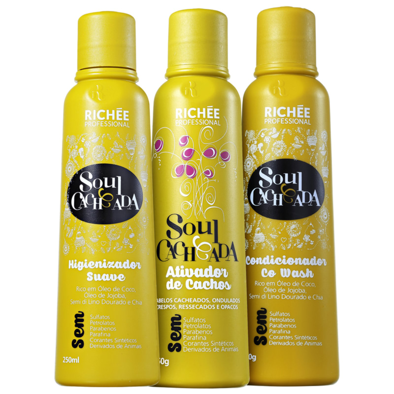 Richée Professional Soul Cacheada Kit (3 Produtos)