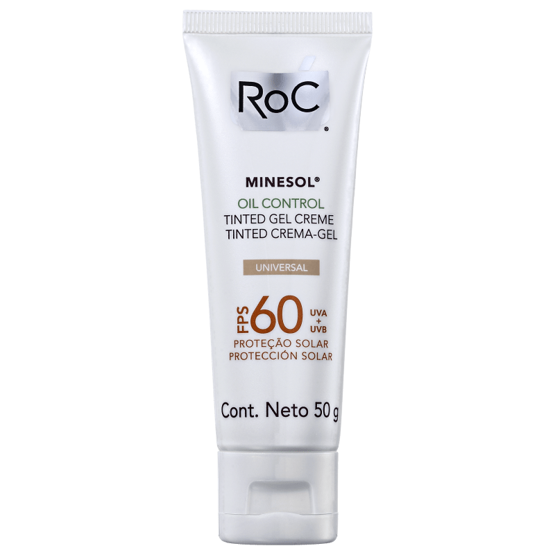 RoC Minesol Oil Control Tinted FPS 60 - Protetor Solar com Cor 50g