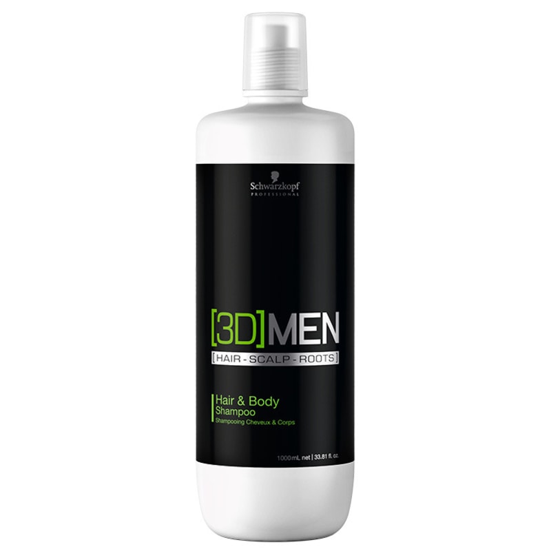 Schwarzkopf Professional 3D Men Hair & Body - Shampoo 1000ml