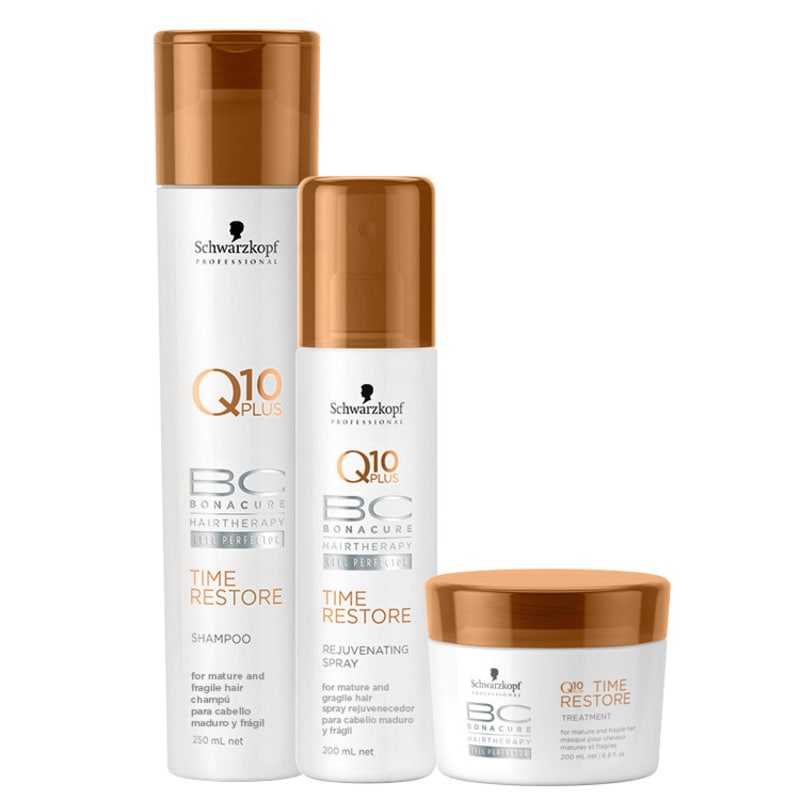 Schwarzkopf Professional BC Bonacure Q10 Time Restore Spray Kit (3 Produtos)