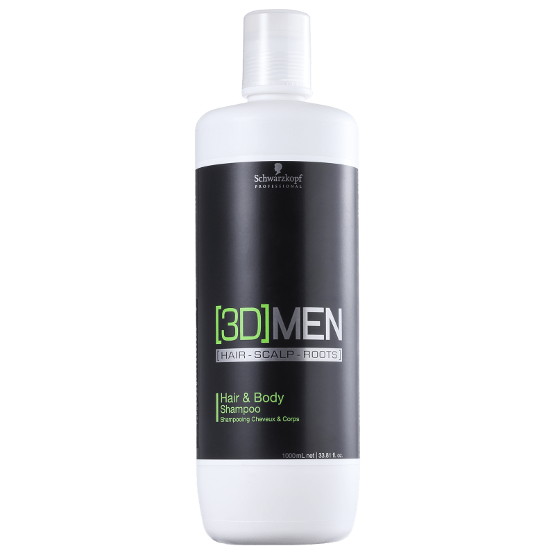 Schwarzkopf Professional 3D Men Hair & Body - Shampoo 1000ml