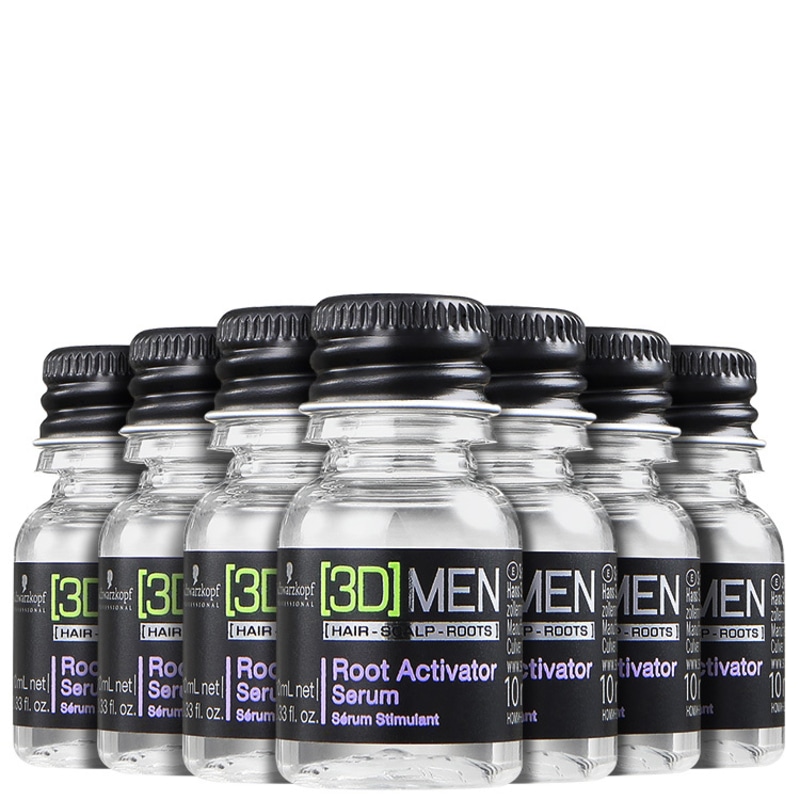 Schwarzkopf Professional 3D Men Root Activator Serum - Ampola de Tratamento 7x10ml