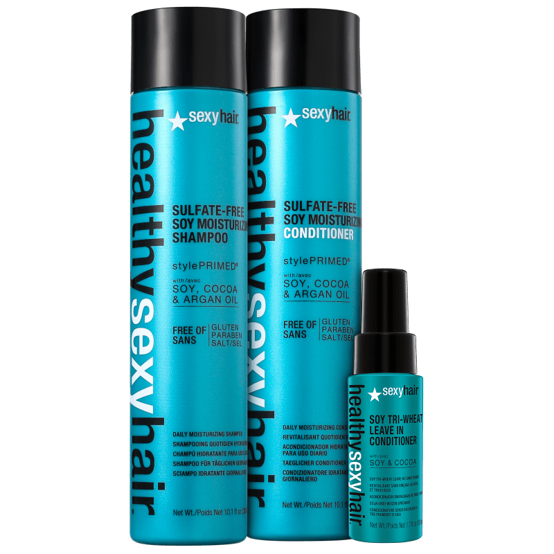 Sexy Hair Healthy Soy Moisturizing Triplo Kit (3 Produtos)