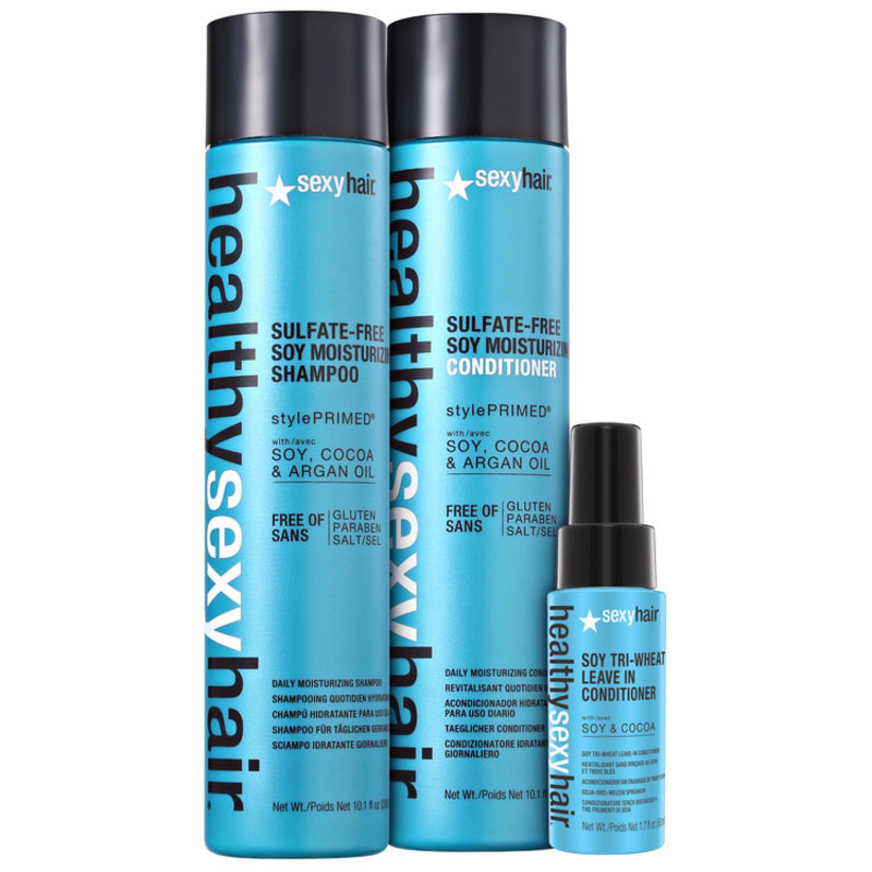 Sexy Hair Healthy Soy Moisturizing Triplo Kit (3 Produtos)