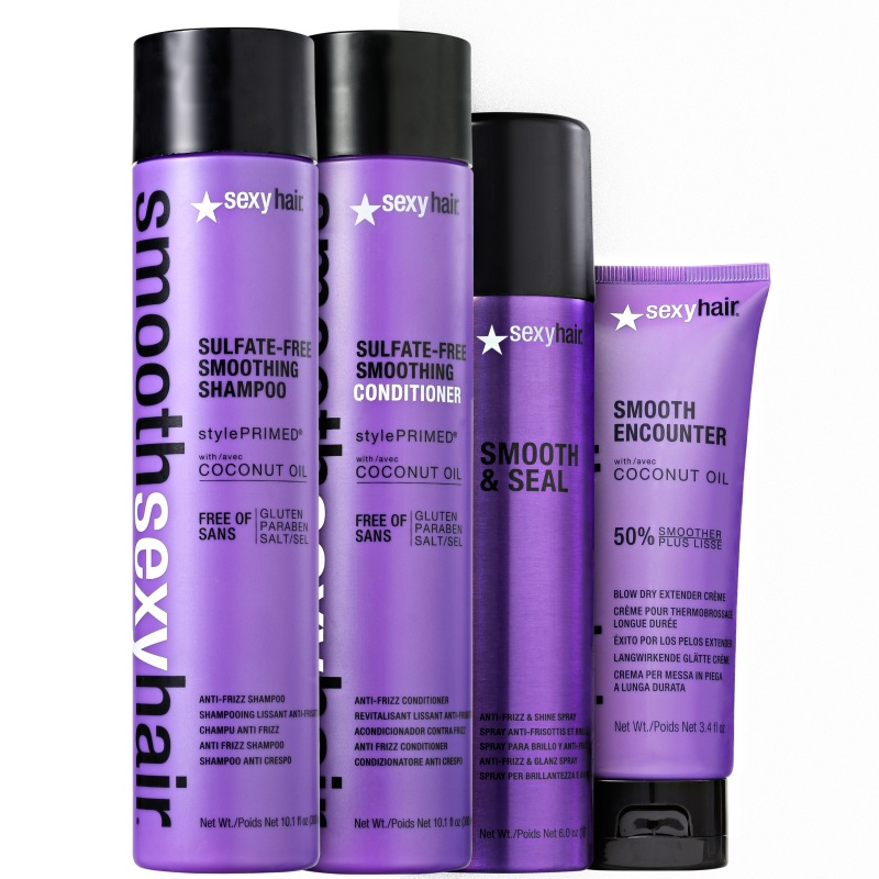Sexy Hair Smooth Brilho Anti-Frizz Liso Total Kit (4 Produtos)