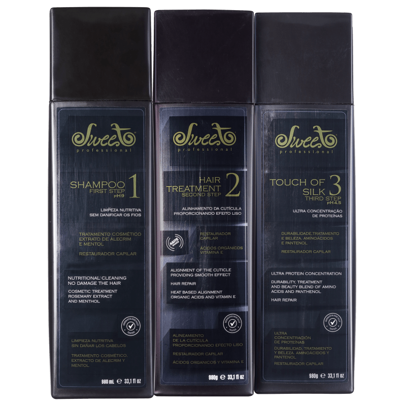 Sweet Hair Escova Lovely Professional Kit (3 Produtos)