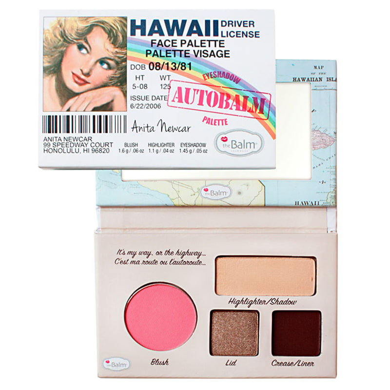the Balm Autobalm Eyeshadow Palette Hawaii Driver License - Paleta de Sombras e Blush 4,15g