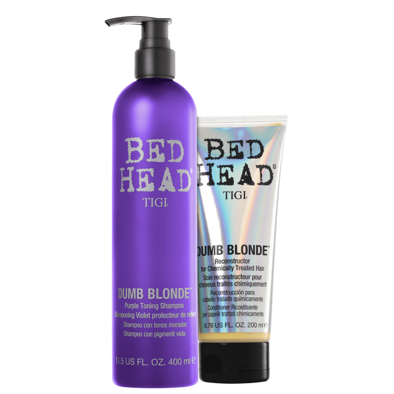 TIGI Bed Head Dumb Blonde Purple Toning Duo Kit (2 Produtos)