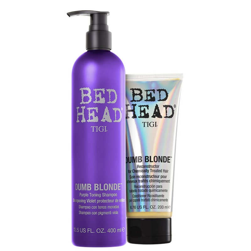 TIGI Bed Head Dumb Blonde Purple Toning Duo Kit (2 Produtos)