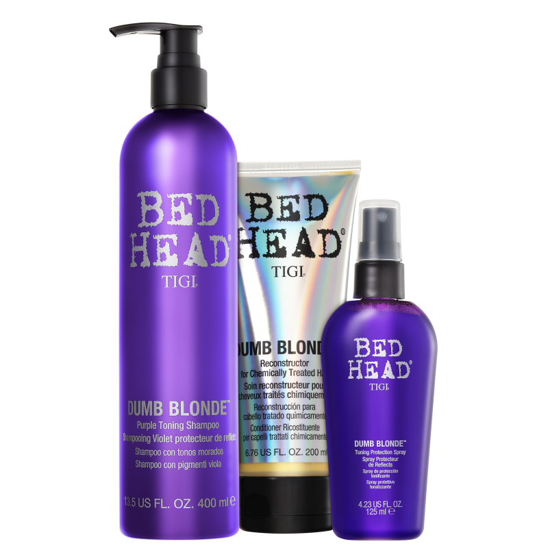 TIGI Bed Head Dumb Blonde Purple Toning Trio Kit (3 Produtos)