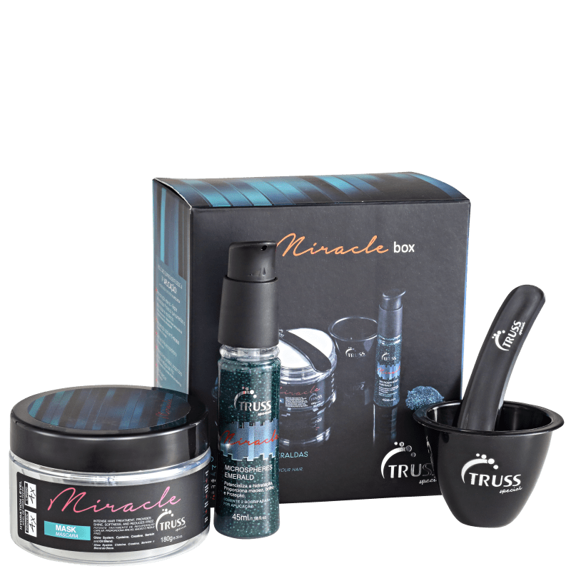 Truss Miracle Microspheres Emerald Kit (2 Produtos + Cumbuca + Espátula)