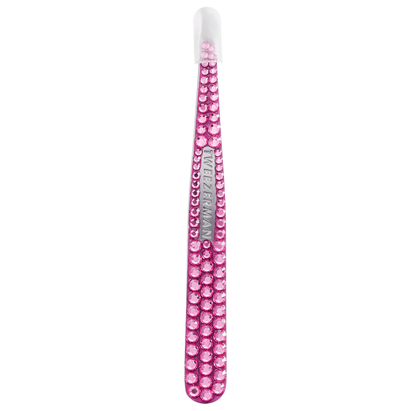 Tweezerman Slant Swarovski - Pinça Pink